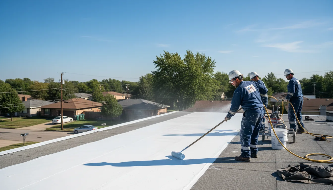 Commercial roof coating in Bingham, IL near me